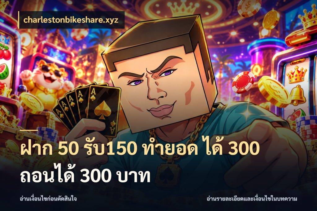 ฝาก 50 รับ150 ทำยอด ได้ 300 ถอนได้ 300 บาท จับคู่โบนัสกับสไตล์เกมที่ชอบ ในมุม charlestonbikeshare.xyz