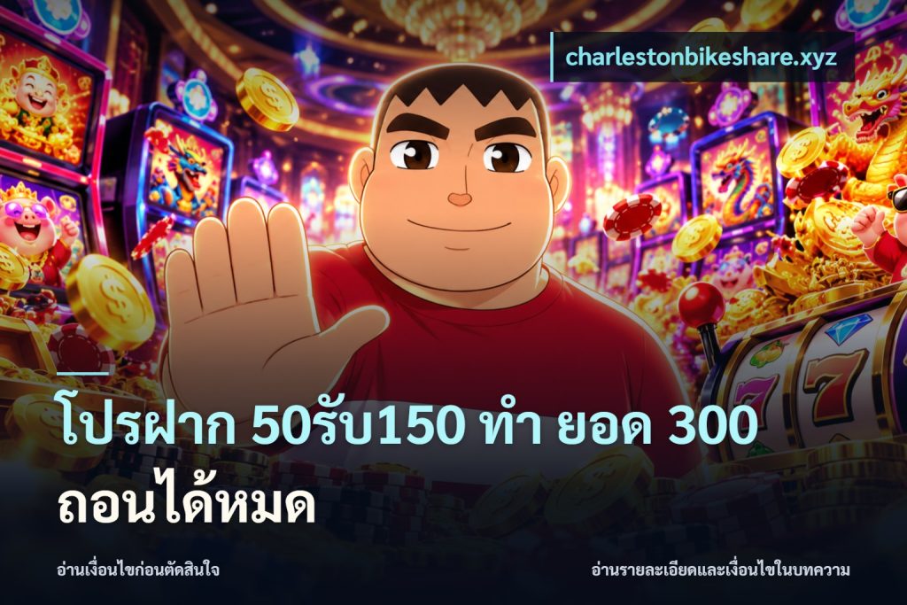 โปรฝาก 50รับ150 ทํา ยอด 300 ถอนได้หมด