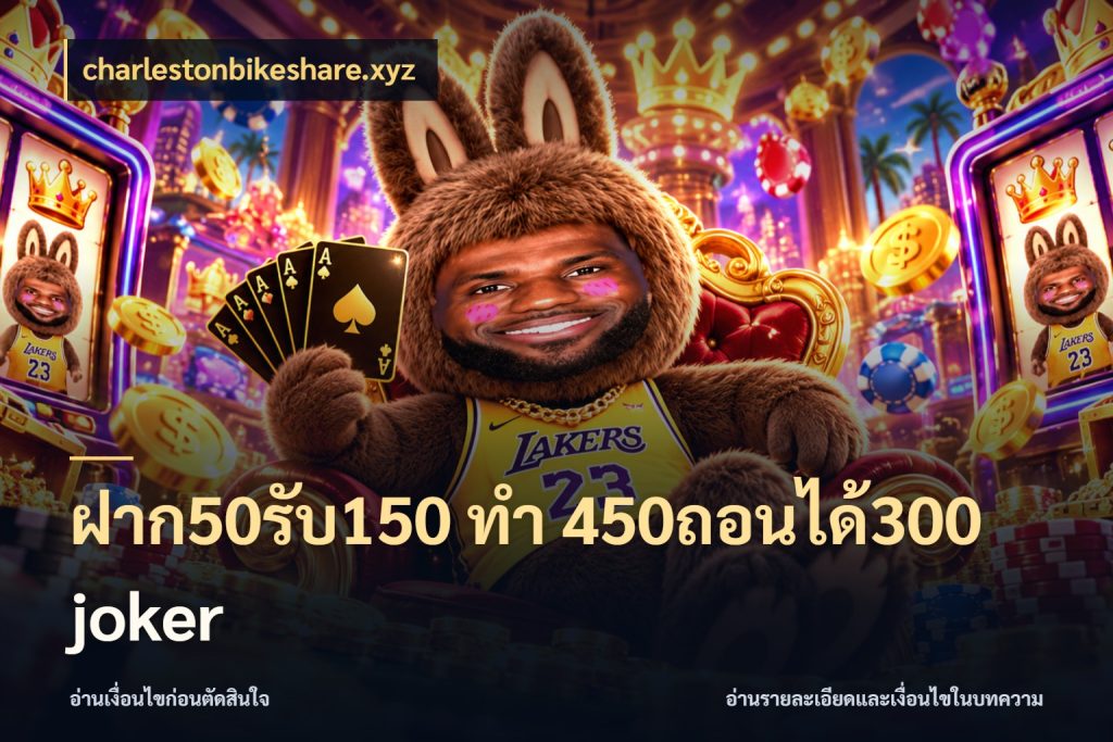 ฝาก50รับ150 ทํา 450ถอนได้300 joker เปิดมุมโปรให้เข้ากับเกมแนวโปรด ในมุม charlestonbikeshare.xyz