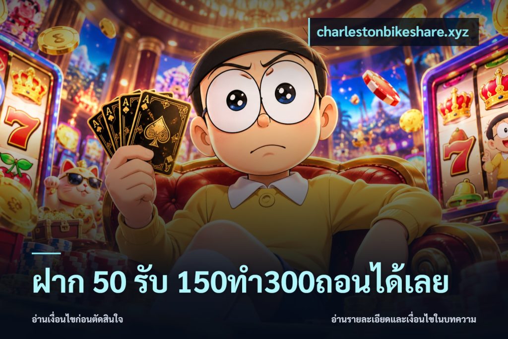 ฝาก 50 รับ 150ทำ300ถอนได้เลย