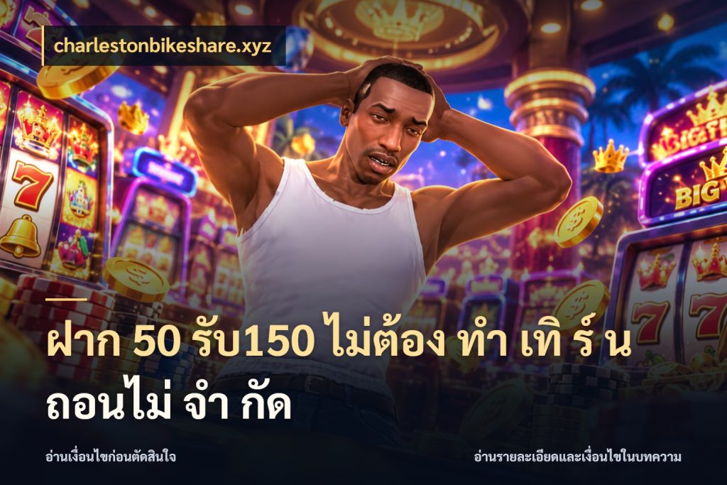 ฝาก 50 รับ150 ไม่ต้อง ทํา เทิ ร์ น ถอนไม่ จํา กัด เครดิตกับรูปแบบโปรที่ตรงใจ ในมุม charlestonbikeshare.xyz