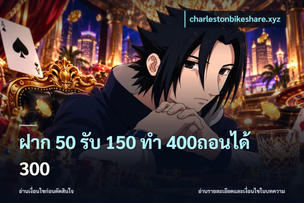 ฝาก 50 รับ 150 ทํา 400ถอนได้ 300