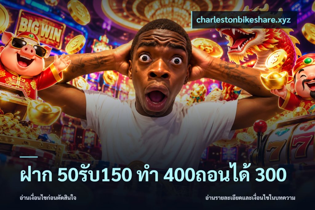 ฝาก 50รับ150 ทํา 400ถอนได้ 300