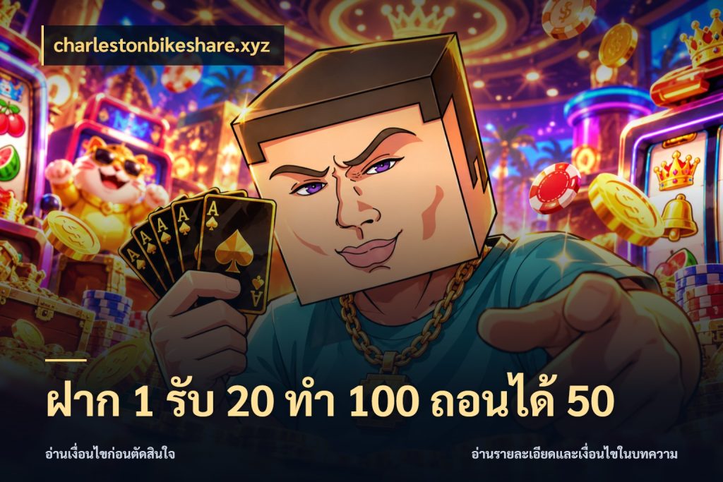ฝาก 1 รับ 20 ทำ 100 ถอนได้ 50 จุดเด่นของเครดิตที่คนชอบเกมอยากรู้ กับ charlestonbikeshare.xyz