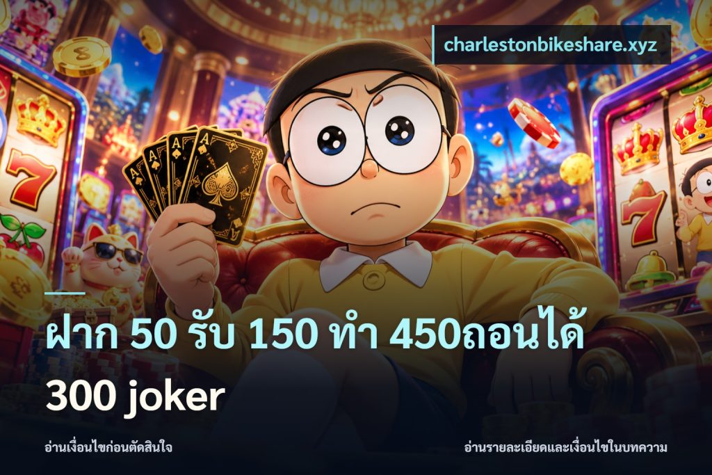 ฝาก 50 รับ 150 ทํา 450ถอนได้ 300 joker