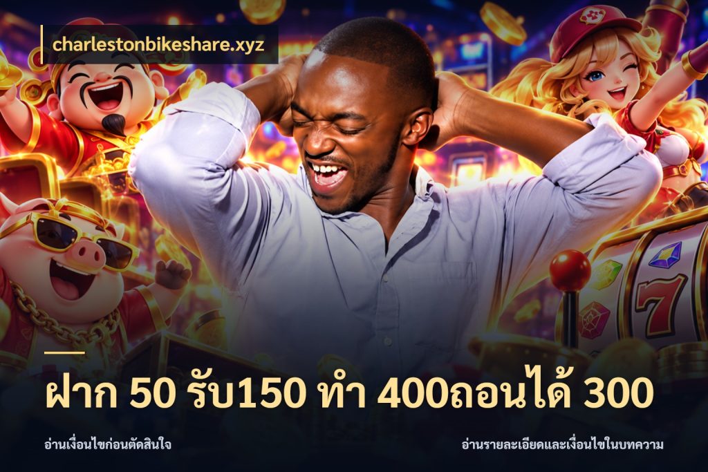 ฝาก 50 รับ150 ทํา 400ถอนได้ 300 เปิดมุมโปรให้เข้ากับเกมแนวโปรด ในมุม charlestonbikeshare.xyz
